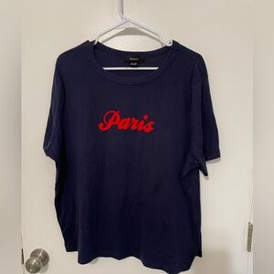 Forever 21+ Navy blue short sleeve t shirt Red “PARIS” front Women’s 3X